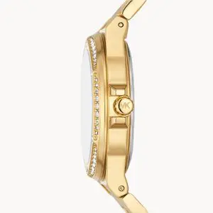 Michael Kors Women’s Quartz Stainless Steel Gold Dial 37mm Watch MK7229
