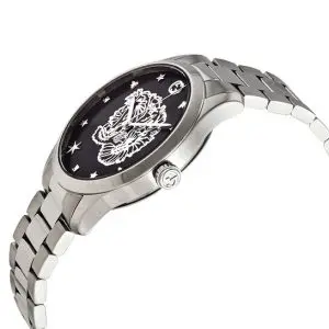Gucci Women’s Swiss Made Quartz Stainless Steel Black (RoaringTiger) Dial 38mm Watch YA1264125