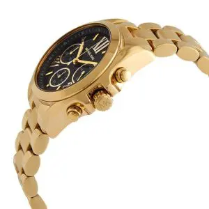 Michael Kors Women’s Chronograph Quartz Stainless Steel Black Dial Watch MK6959