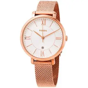 Fossil Women’s Quartz Stainless Steel Silver Dial 36mm Watch ES4352
