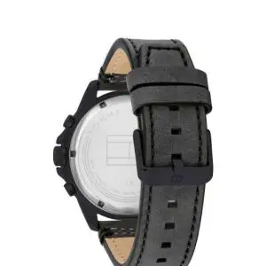Tommy Hilfiger Men’s Quartz Leather Strap Black Dial 44mm Watch 1791893