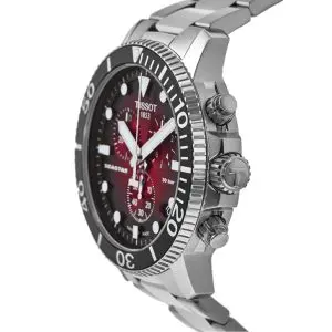 TISSOT Men’s Quartz Swiss Made Stainless Steel Red Gradient Dial 45mm Watch T120.417.11.421.00