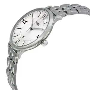 Fossil Women’s Quartz Silver Stainless Steel Silver Dial 36mm Watch ES3433
