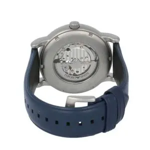 Emporio Armani Men’s Automatic Blue Leather Strap Blue Dial 43mm Watch AR60011