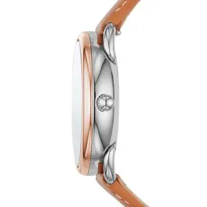 Fossil Women’s Quartz Brown Leather Strap Blue Dial 35mm Watch ES4257