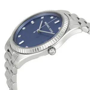 Michael Kors Men’s Quartz Silver Stainless Steel Blue Dial 41.5mm Watch MK3225