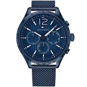 Tommy Hilfiger Men’s Quartz Blue Stainless Steel Blue Dial 44mm Watch 1791471