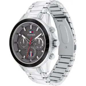 Tommy Hilfiger Men’s Quartz Silver Stainless Steel Grey Dial 45mm Watch 1791857