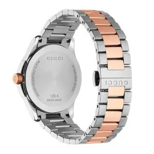 Gucci Women’s Swiss Made Quartz Two-tone Stainless Steel Silver Dial 38mm Watch YA126447