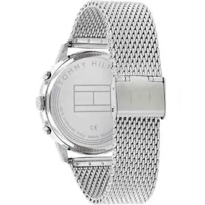 Tommy Hilfiger Men’s Quartz Silver Stainless Steel Black Dial 44mm Watch 1710433