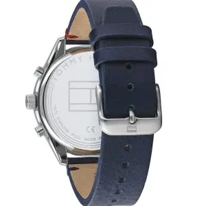 Tommy Hilfiger Men’s Quartz Blue Leather Strap Blue Dial 44mm Watch 1791728