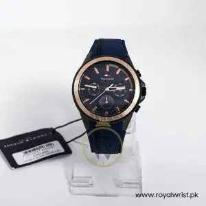 Tommy Hilfiger Men’s Quartz Blue Silicone Strap Blue Dial 44mm Watch 1791860