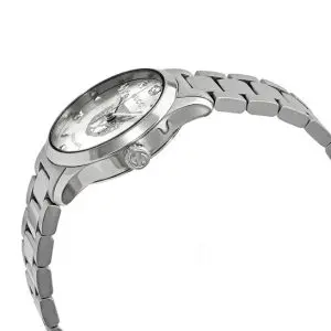Gucci Men’s Swiss Made Quartz Silver Stainless Steel Silver Dial 27mm Watch YA126595