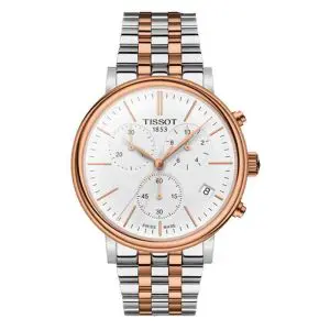 TISSOT Men’s Quartz Swiss Made Two-tone Stainless Steel White Dial 41mm Watch T122.417.22.011.00