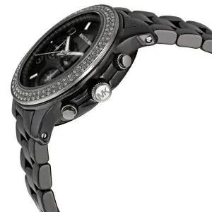 Michael Kors Women’s Quartz Black Ceramic Chain Black Dial 40mm Watch MK5190