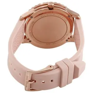 Michael Kors Women’s Quartz Pink Silicone Strap Rose Crystal Pave Dial 40mm Watch MK6854