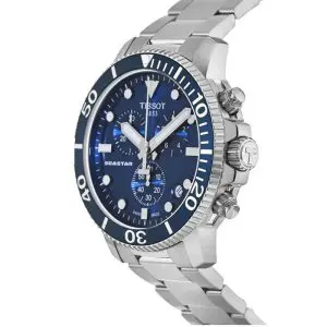 TISSOT Men’s Quartz Swiss Made Silver Stainless Steel Blue Dial 45mm Watch T120.417.11.041.00