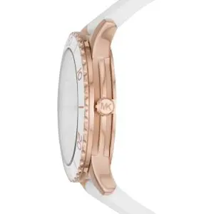 Michael Kors Women’s Quartz White Silicone Strap White Dial 40mm Watch MK6853