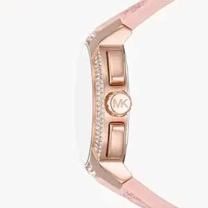 Michael Kors Women’s Quartz Pink Silicone Strap White Dial 42mm Watch MK7222