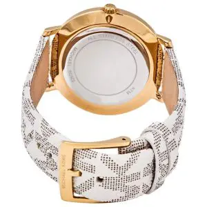Michael Kors Women’s Quartz White Leather Strap White Dial 38mm Watch MK2858