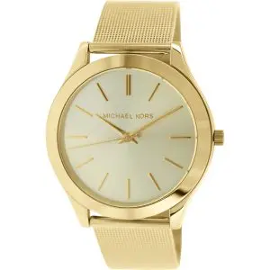 Michael Kors Women’s Quartz Gold Stainless Steel Champagne Dial 43mm Watch MK3282