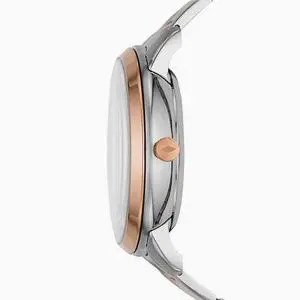 Fossil Men’s Automatic Two-tone Stainless Steel White Skeleton Dial 44mm Watch ME3196