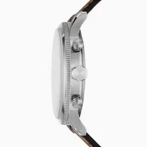 Fossil Men’s Quartz Brown Leather Strap Blue Dial 44mm Watch FS5832