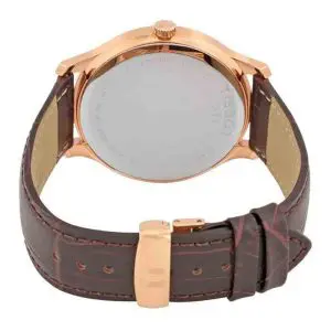 TISSOT Men’s Swiss Made Quartz Brown Leather Strap White Dial 42mm Watch T063.610.36.037.00