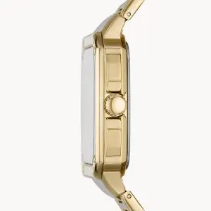 Fossil Men’s Automatic Gold Stainless Steel Black Skeleton Dial 42mm Watch BQ2573
