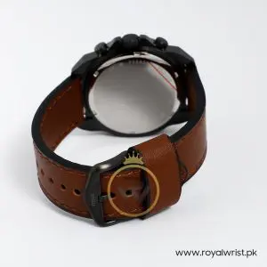 Fossil Men’s Quartz Brown Leather Strap Grey Dial 44mm Watch FS5855