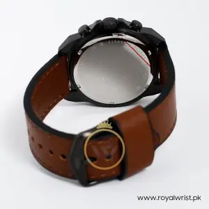 Fossil Men’s Quartz Brown Leather Strap Grey Dial 44mm Watch FS5855