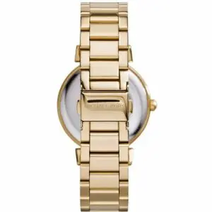 Michael Kors Women’s Quartz Gold Stainless Steel Black Crystal Pave Dial 38mm Watch MK3338