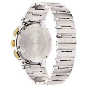 Versace Men’s Quartz Swiss Made Silver Stainless Steel Blue Dial 43mm Watch VEZ900221