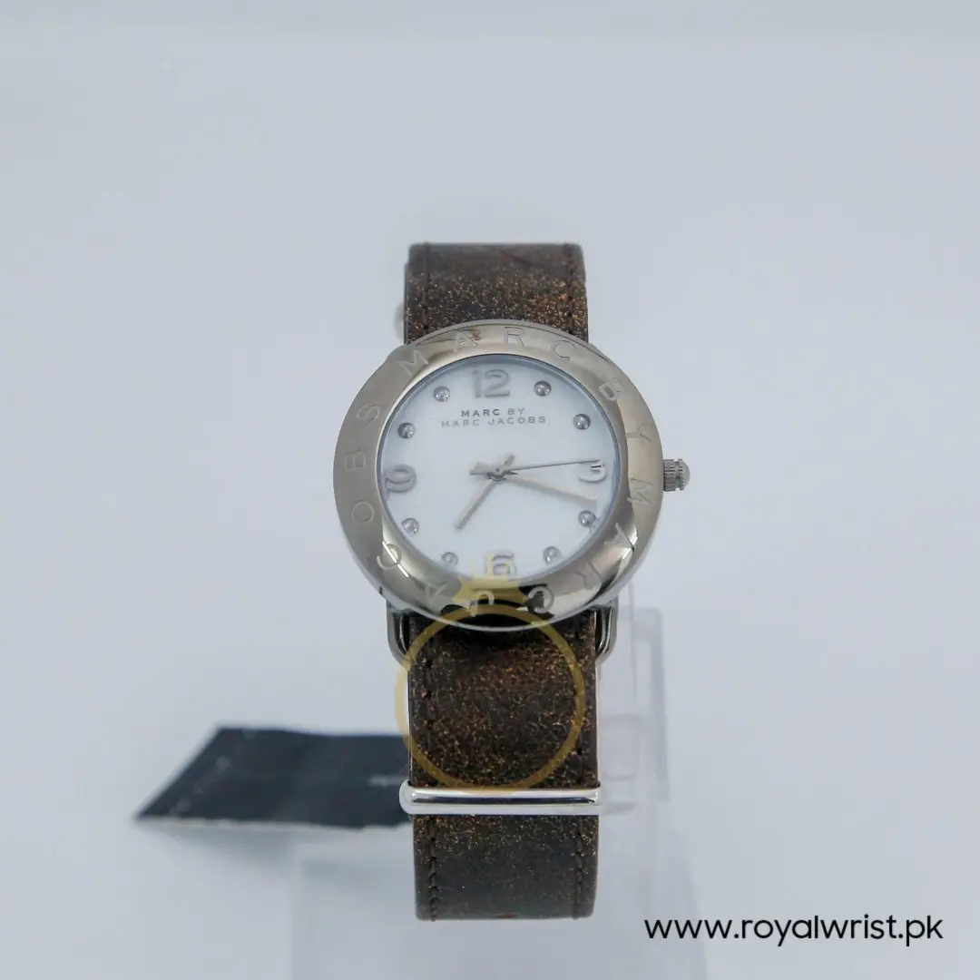 Marc by Marc Jacobs Women’s Quartz Brown Leather Strap White Dial 36mm Watch MBM1223