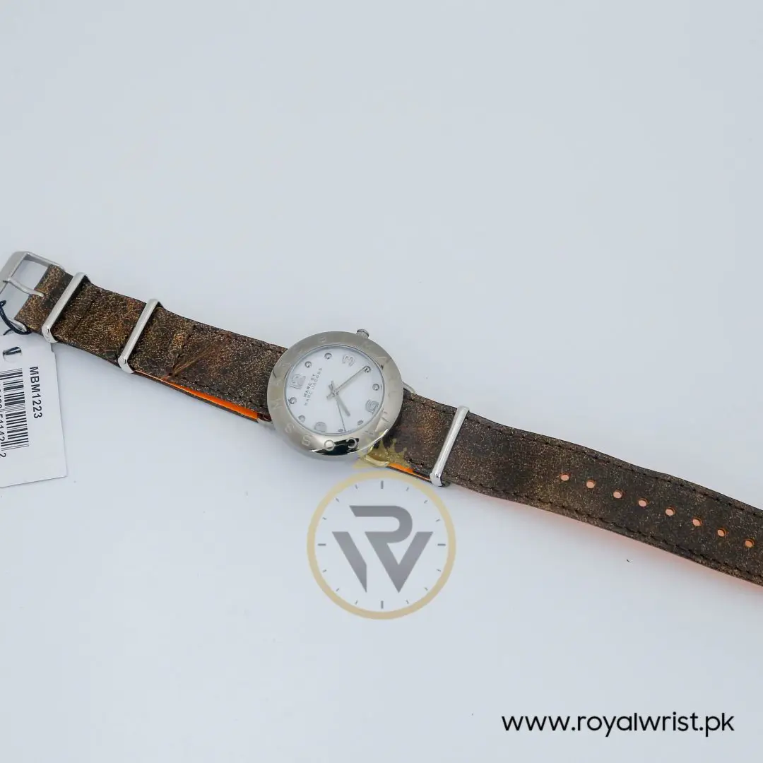 Marc by Marc Jacobs Women’s Quartz Brown Leather Strap White Dial 36mm Watch MBM1223