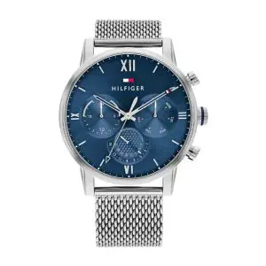Tommy Hilfiger Men’s Quartz Silver Stainless Steel Blue Dial 44mm Watch 1791881