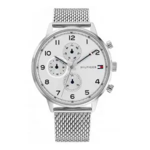 Tommy Hilfiger Men’s Quartz Silver Stainless Steel White Dial 44mm Watch 1791988