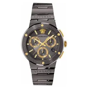 Versace Men’s Quartz Swiss Made Grey Stainless Steel Grey Dial 43mm Watch VEZ900521