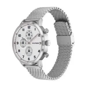 Tommy Hilfiger Men’s Quartz Silver Stainless Steel White Dial 44mm Watch 1791988