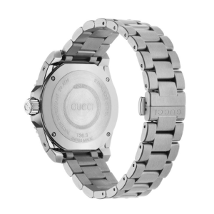 Gucci Men’s Swiss Made Quartz Silver Stainless Steel Black Dial 40mm Watch YA13630B