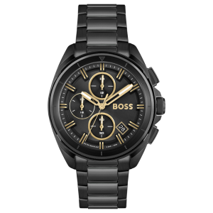 Hugo Boss Men’s Quartz Black Stainless Steel Black Dial 44mm Watch 1513950