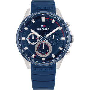 Tommy Hilfiger Men’s Quartz Blue Silicone Strap Blue Dial 45mm Watch 1791970