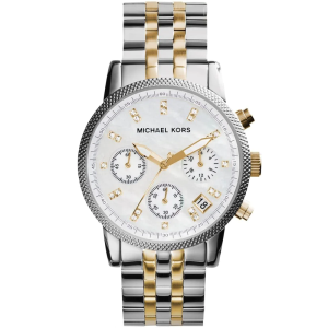 Michael Kors Women’s Quartz Two-tone Stainless Steel Mother Of Pearl Dial 36mm Watch MK5057 (Without Tag)