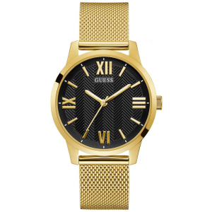Guess Men’s Quartz Gold Stainless Steel Black Dial 42mm Watch GW0214G2