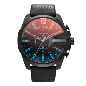 Diesel Men’s Quartz Black Leather Strap Black Dial 51mm Watch DZ4323