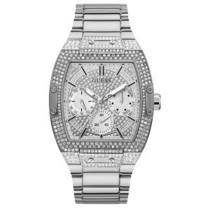 Guess Men’s Quartz Silver Stainless Steel Silver Dial 43mm Watch GW0094G1