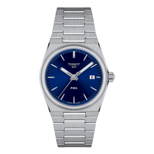 Tissot Unisex Quartz Swiss Made Silver Stainless Steel Blue Dial 35mm Watch T137.210.11.041.00