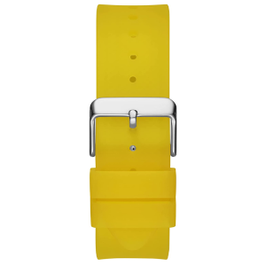 Guess Men’s Quartz Yellow Silicone Strap Black Dial 43mm Watch GW0203G6