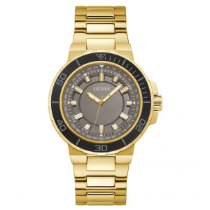 Guess Men’s Quartz Gold Stainless Steel Grey Dial 44mm Watch GW0426G2