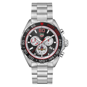 Tag Heuer Men’s Quartz Swiss Made Silver Stainless Steel Black Dial 43mm Watch CAZ101V.BA0842
